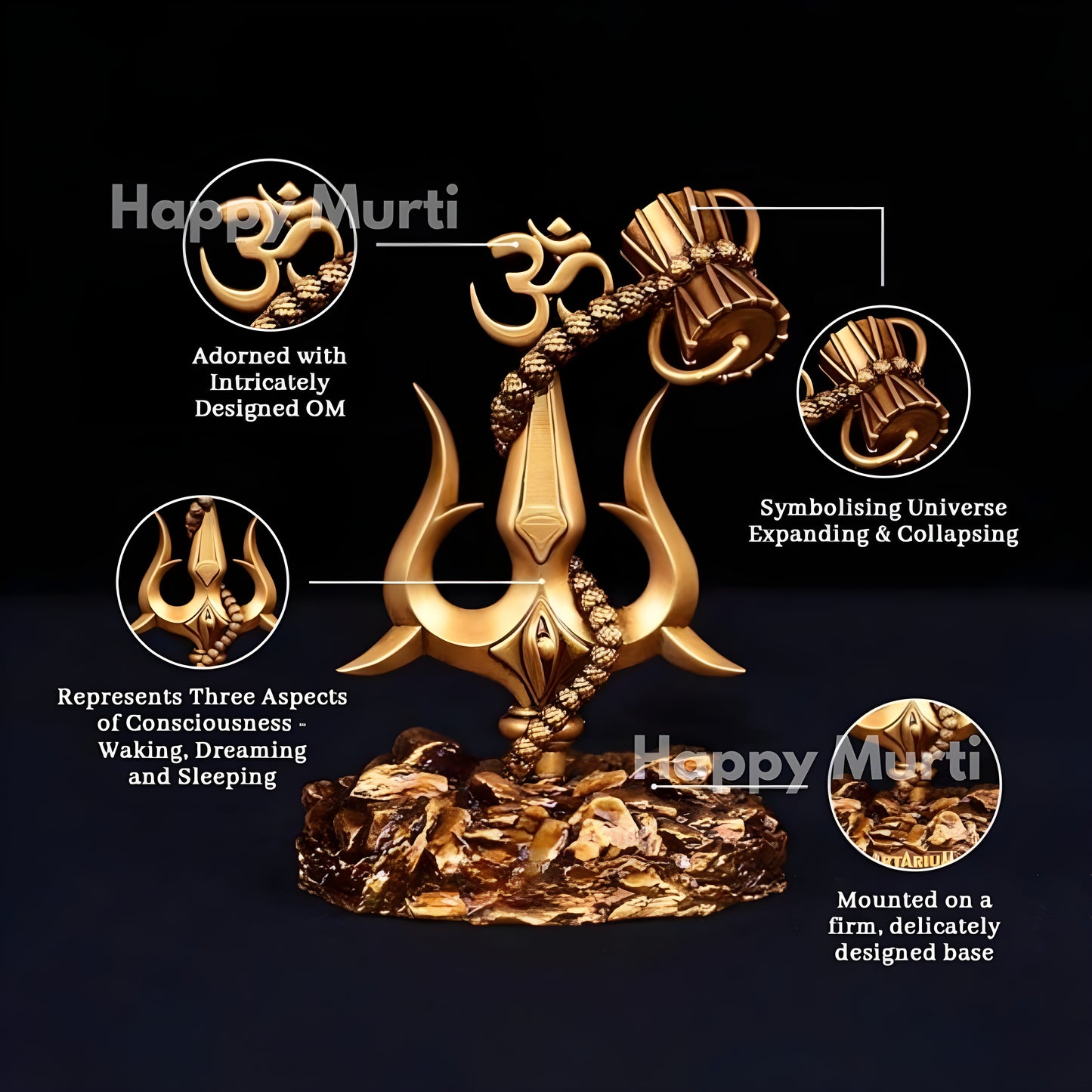 Lord Shiva Trishul With Damru 🔱